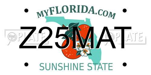 Z25MAT Florida License Plate