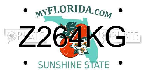 Z264KG Florida License Plate