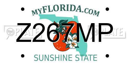 Z267MP Florida License Plate