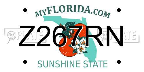 Z267RN Florida License Plate