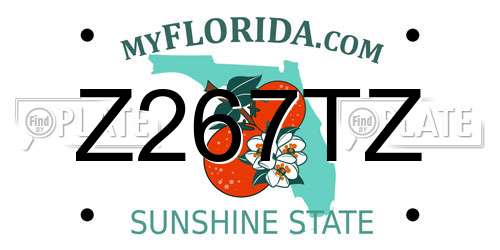 Z267TZ Florida License Plate