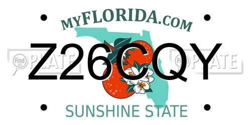 Z26CQY Florida License Plate