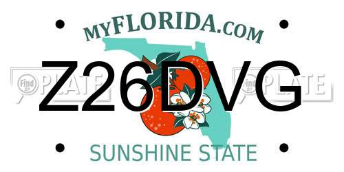 Z26DVG Florida License Plate