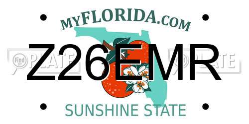 Z26EMR Florida License Plate