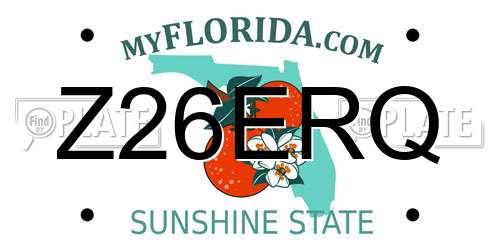 Z26ERQ Florida License Plate