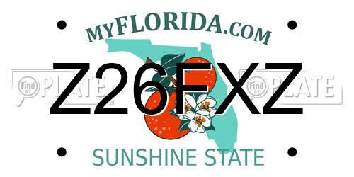 Z26FXZ Florida License Plate