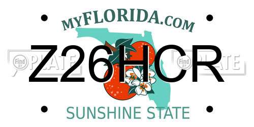 Z26HCR Florida License Plate