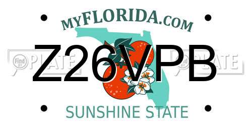 Z26VPB Florida License Plate