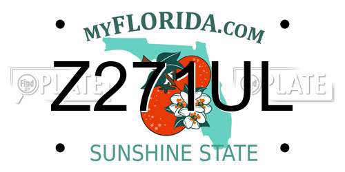 Z271UL Florida License Plate