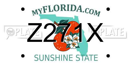 Z271X Florida License Plate