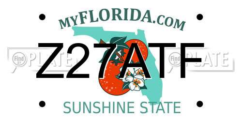 Z27ATF Florida License Plate