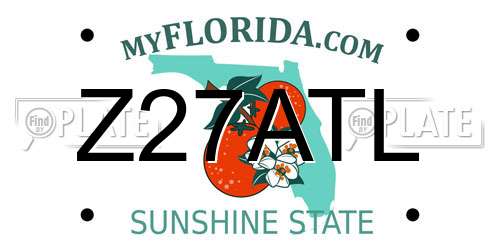 Z27ATL Florida License Plate