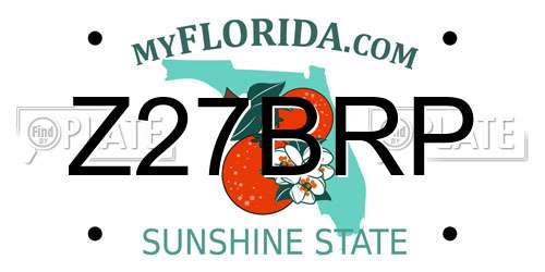 Z27BRP Florida License Plate