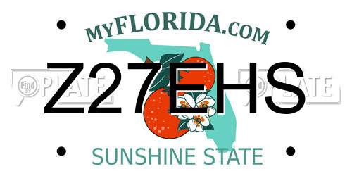 Z27EHS Florida License Plate