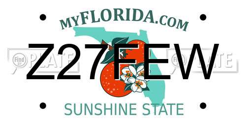 Z27FEW Florida License Plate