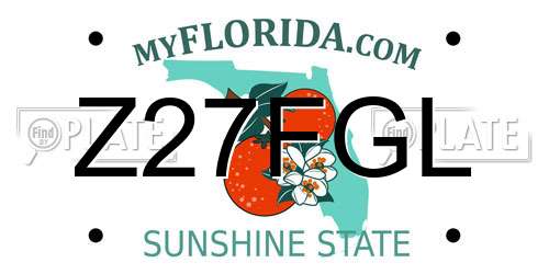 Z27FGL Florida License Plate