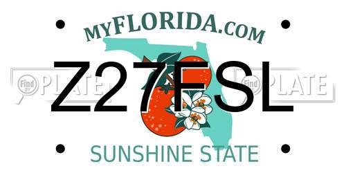 Z27FSL Florida License Plate