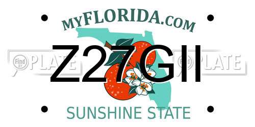 Z27GII Florida License Plate