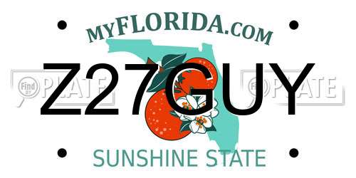 Z27GUY Florida License Plate