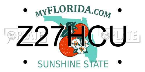 Z27HCU Florida License Plate