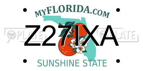 Z27IXA Florida License Plate