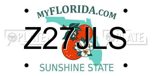 Z27JLS Florida License Plate
