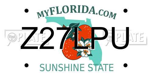 Z27LPU Florida License Plate