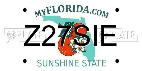 Z27SIE Florida License Plate