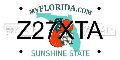 Z27XTA Florida License Plate