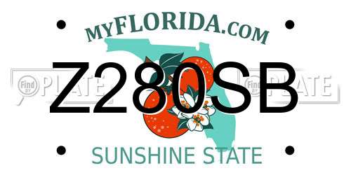 Z280SB Florida License Plate