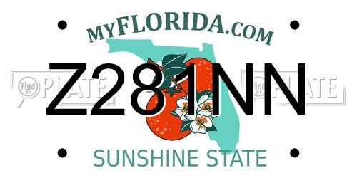 Z281NN Florida License Plate