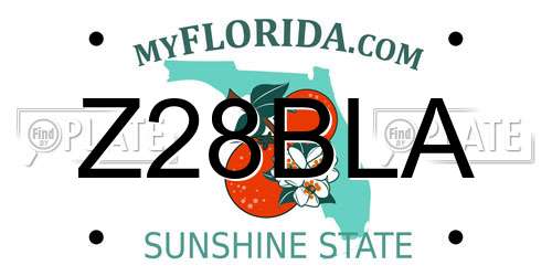 Z28BLA Florida License Plate