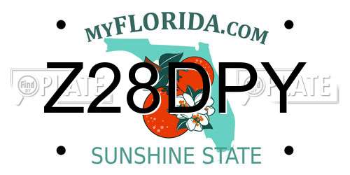 Z28DPY Florida License Plate