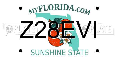 Z28EVI Florida License Plate