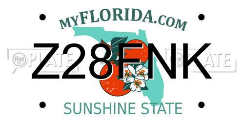 Z28FNK Florida License Plate
