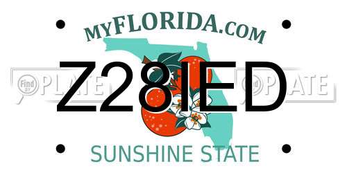 Z28IED Florida License Plate
