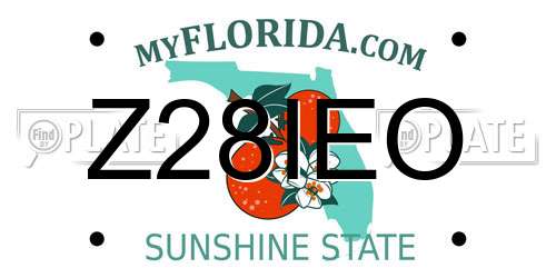 Z28IEO Florida License Plate
