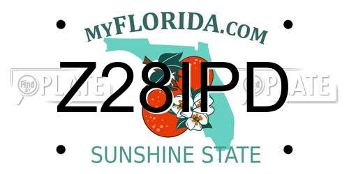 Z28IPD Florida License Plate