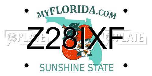 Z28IXF Florida License Plate