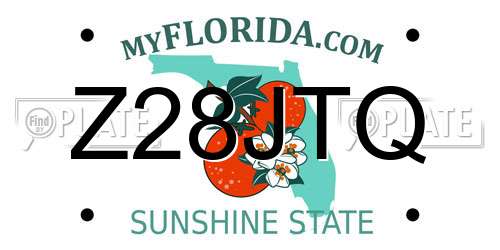Z28JTQ Florida License Plate