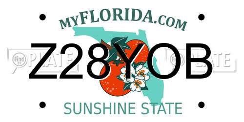 Z28YOB Florida License Plate