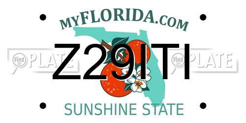 Z29ITI Florida License Plate