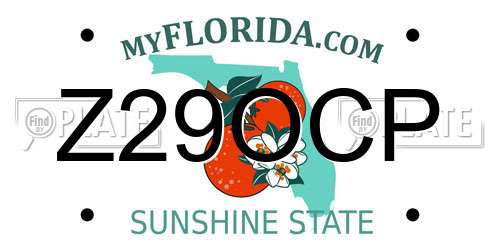 Z29OCP Florida License Plate
