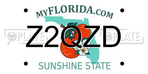 Z2QZD Florida License Plate