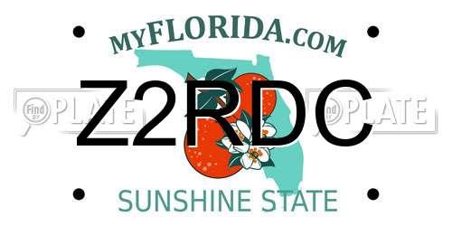 Z2RDC Florida License Plate