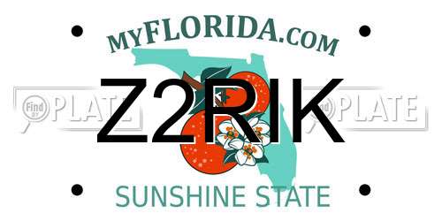 Z2RIK Florida License Plate