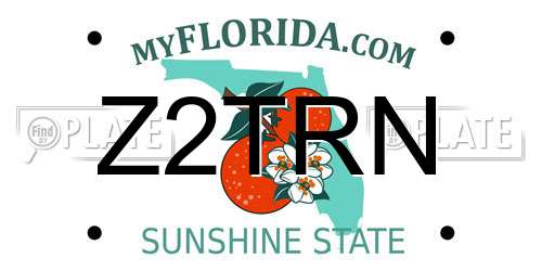 Z2TRN Florida License Plate