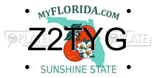 Z2TYG Florida License Plate