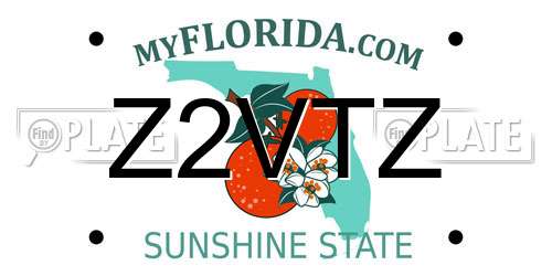 Z2VTZ Florida License Plate