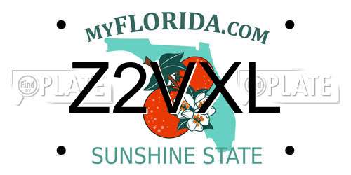 Z2VXL Florida License Plate